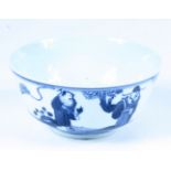 A Chinese blue and white porcelain bowl, 19th century,