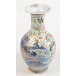 A Chinese Canton baluster porcelain vase, 19th century,