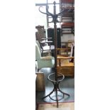 A bentwood hat and coat stand, height 193cm.
