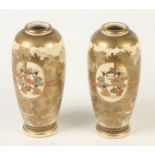 A pair of Japanese Satsuma vases, 19th century,