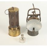 A miner's carbide lamp, model name 'Crestella',