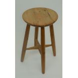 A Robin Nance stool, impressed maker's mark, height 66cm.