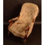 A Victorian open armchair.