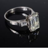 A very impressive 18ct white gold solitaire diamond ring,