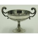 A silver twin handled trophy cup, London 1905, 3.3oz.