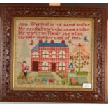 An early 20th century needlework sampler by Ann Wareing,