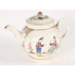 An 18th century Worcester chinoiserie teapot,