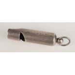 A plain silver whistle Birmingham 1921.