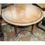 A continental oak centre table, 19th century,