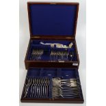 A canteen containing a part suite of crested old English pattern cutlery and other cutlery.