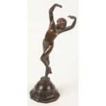 An Art Deco bronze figure, modelled as a dancing nude, impressed Vivian, height 23cm.