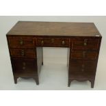 A mahogany pedestal desk, early 19th century,