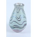 A Peter St Claire studio glass vase, signed, height 19.5cm.