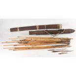Two quivers; one leather from Baoro, from the Central African Republic 1977, the other,