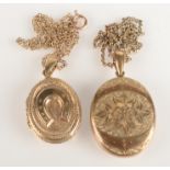 Two gilt lockets.