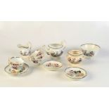 A Staffordshire dolls house pottery tea set, circa 1900, height of teapot 10cm, length 16cm.