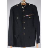 A Royal Army Service Corps EIIR Jacket with service ribbons and anodised aluminium Gaunt buttons,