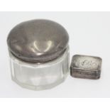 A plain Georgian silver vinaigrette by Joseph Willmore, Birmingham 1798,