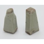 Two celadon glazed Leach Pottery seals.