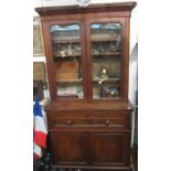 A Victorian mahogany secretaire bookcase,