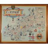 A British Railway's Cornwall poster by William Bowyer, size 95 x 120cm approx.
