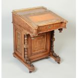 A rare 19th century Syrian Davenport of conventional form, all over veneered with mosaic,