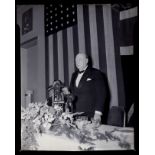 Original photographic 5 x 4 inch negatives (3) of Winston Churchill on a visit to USA