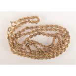 A 9ct rope twist gold chain, 11.8g.