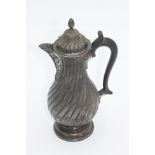 A Victorian silver hot water jug in French taste by Daniel and John Wellby, London 1894,