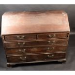 A George III mahogany bureau,