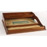 An Asprey walnut patent tray, with label inscribed 'Asprey London Reg No 870081', height 11.