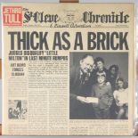 Vinyl records:- Jethro Tull LP records - 'Thick As A Brick' CHR 1003, 'Stand Up' ILPS 9103,
