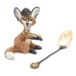 A Basil Matthews character fox, height 13cm,