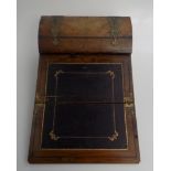 A Victorian burr walnut writing slope,