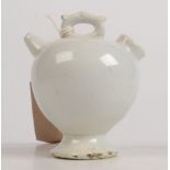 A rare 18th century tin glaze miniature wet drug jar, undecorated, height 9.5cm.