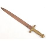 A mid 19th century French pioneers short sword, total length 62.5cm.