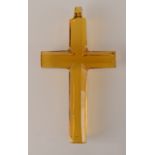 A yellow glass cross.