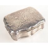 An 18th century French silver snuff box.