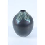 A Norman Stuart Clarke art glass vase, signed and dated 84, height 16cm.