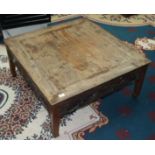 A Chinese hardwood low centre table, 19th century,
