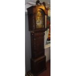 An oak and mahogany longcase clock, early 19th century,