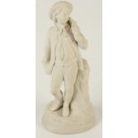 A Parian figure of Dick Whittingham, height 27cm.