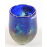 A Norman Stuart Clarke glass vase, signed and dated, height 11cm.