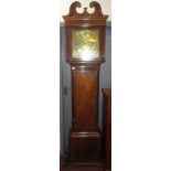 An eight day George III oak longcase clock, the 34cm brass dial signed James Butler, Bolton,