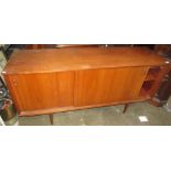 A Danish teak Dyrlund Smiths sideboard, height 74.5cm, width 151cm, depth 42cm.