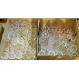 Two boxes of glassware including Stuart crystal (2)