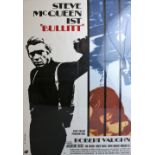 Steve McQueen - Ist Bullitt, 1968 German original film poster, by W. Scharl, Photopress Grafische