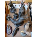 A box of figurines and animal figures (9)