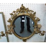 A 19th century gilt framed girandole