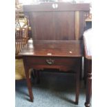 A George III oak single drawer sidetable, 69cm wide